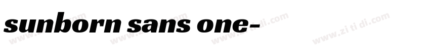sunborn sans one字体转换